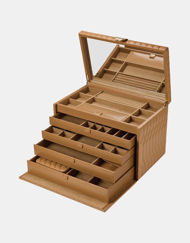 Wolf - WOLF Lauren Extra Large jewellery Box Caramel