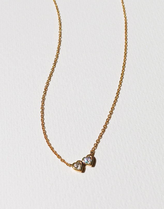 SAINT VALENTINE - Two Of A Kind Heart Necklace - Gold
