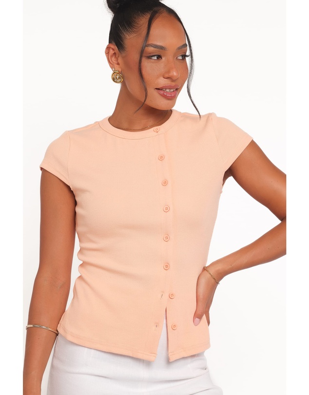 Petal & Pup - Tatum Asymmetrical Knit Top - Coral