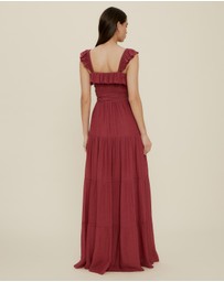 The Fated - Luca Flutter Sleeve Maxi Dress