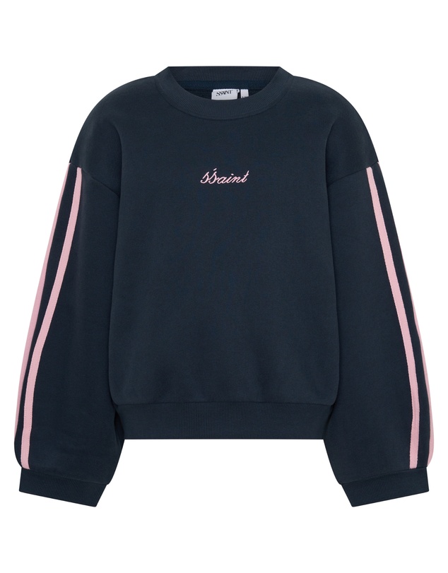 SSAINT - Kids Fleece Crew Navy & Pink