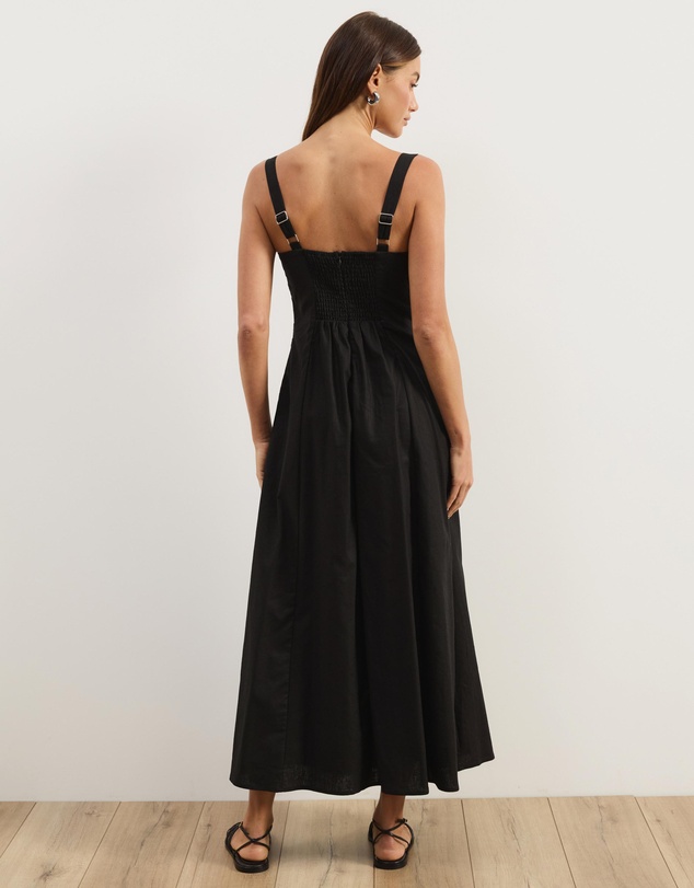 Atmos&Here - Pippa Sleeveless Linen Blend Midi Dress