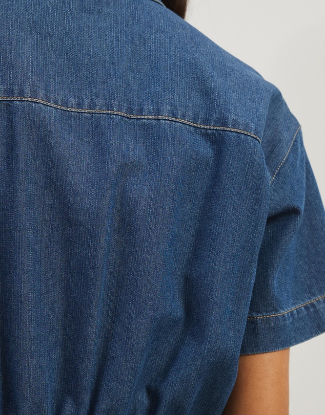 Atmos&Here - Tina Drawstring Denim Mini Dress