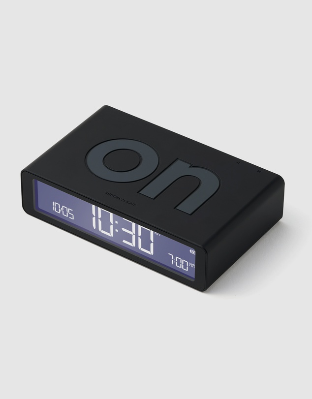 Lexon - Lexon Flip Classic Reversible Alarm Clock - Black