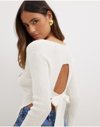 Dazie - Twinkle Tie Back Knit Top