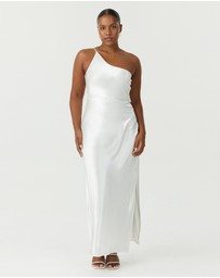 Third Form - Satin Gather One Shoulder Dress