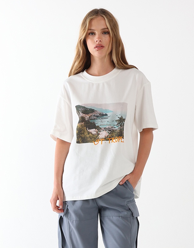 Lost in Lunar  - St Tropez Postcard Tee