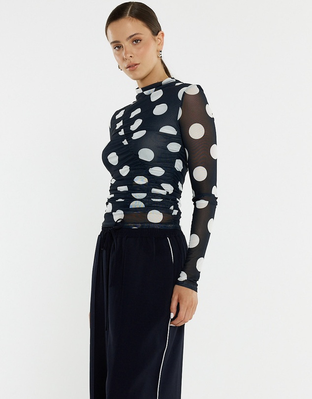 Sass - Pammie Seamed Mesh Top