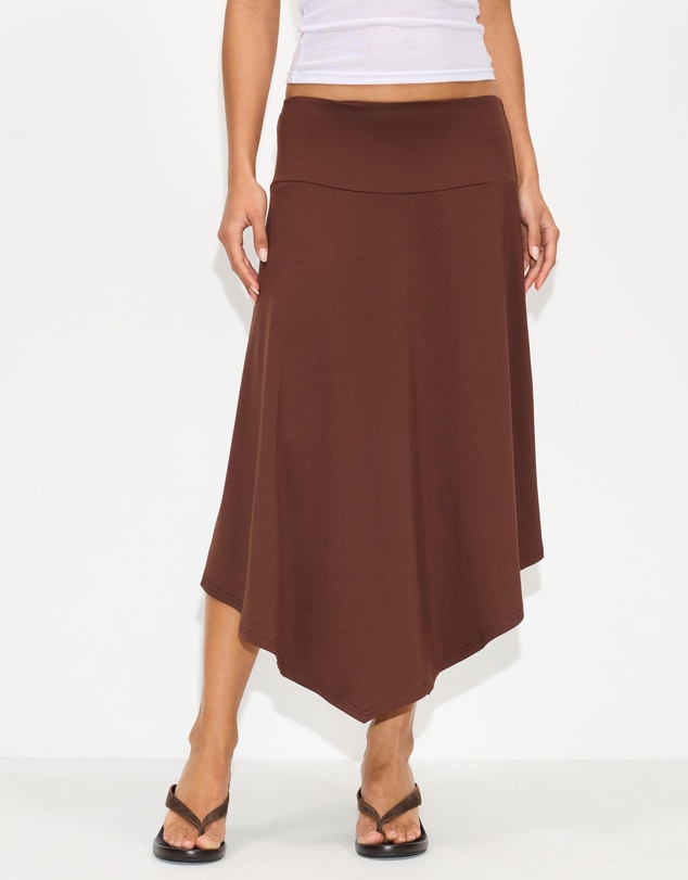 Dazie - Vacay Reversible Jersey Midi Skirt
