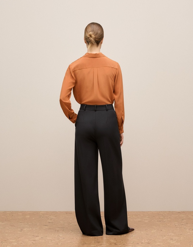 Trenery - Ponte Tailored Wide Leg Pant in Black