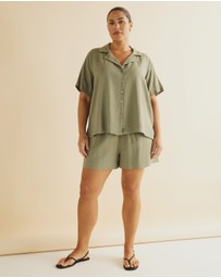 Atmos&Here Curvy - Alis Linen Blend Shirt