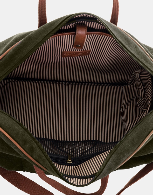 Pierre Cardin - Pierre Cardin Canvas Buckle Overnight Bag