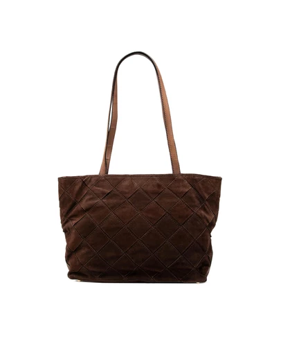Pre-Loved by Azura Reborn - Pre-Loved Suede Intrecciato Tote