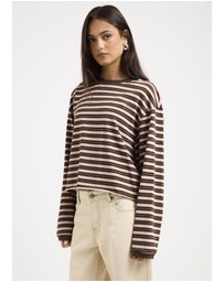 Subtitled - Long Sleeve Stripe Top