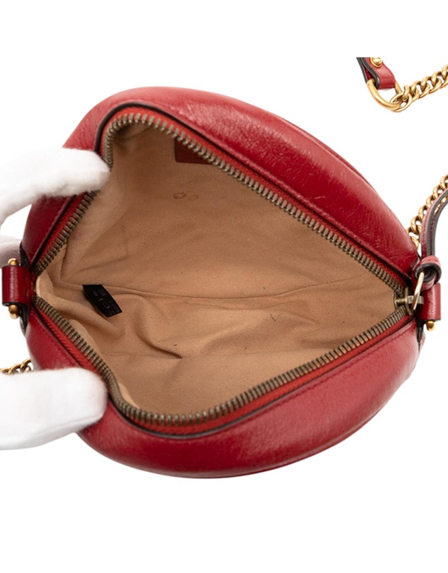 Pre-Loved by Azura Reborn - Pre-Loved Mini GG Marmont Matelasse Leather Round Crossbody