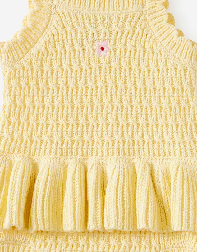 Cotton On Kids - Baby Organic Knit Sleeveless Peplum Bubbysuit