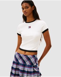Tommy Jeans - Slim Badge Shortsleeve Rib Tee