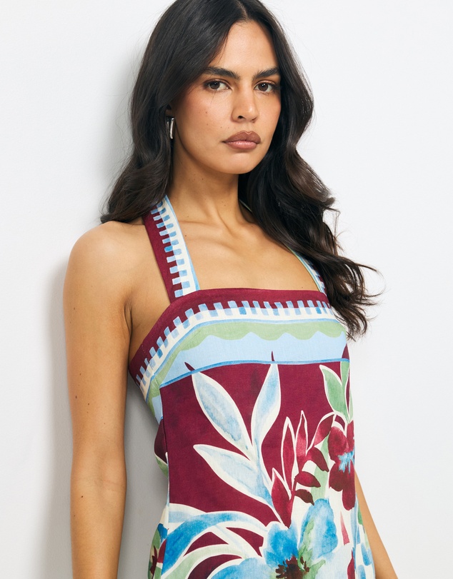 AERE - Mali Linen Halter Shift Dress