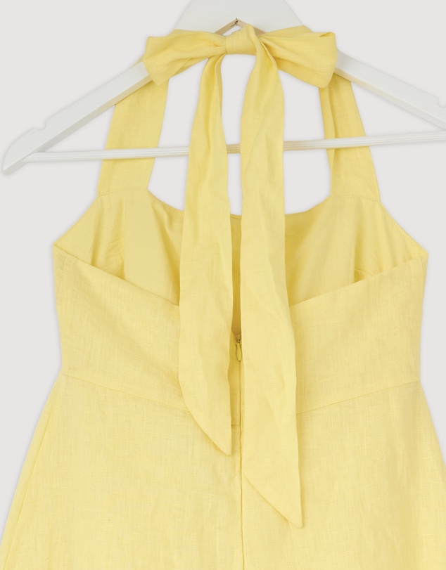 Revibe - Repaired AERE Lylah Linen Midi Dress - AU 8