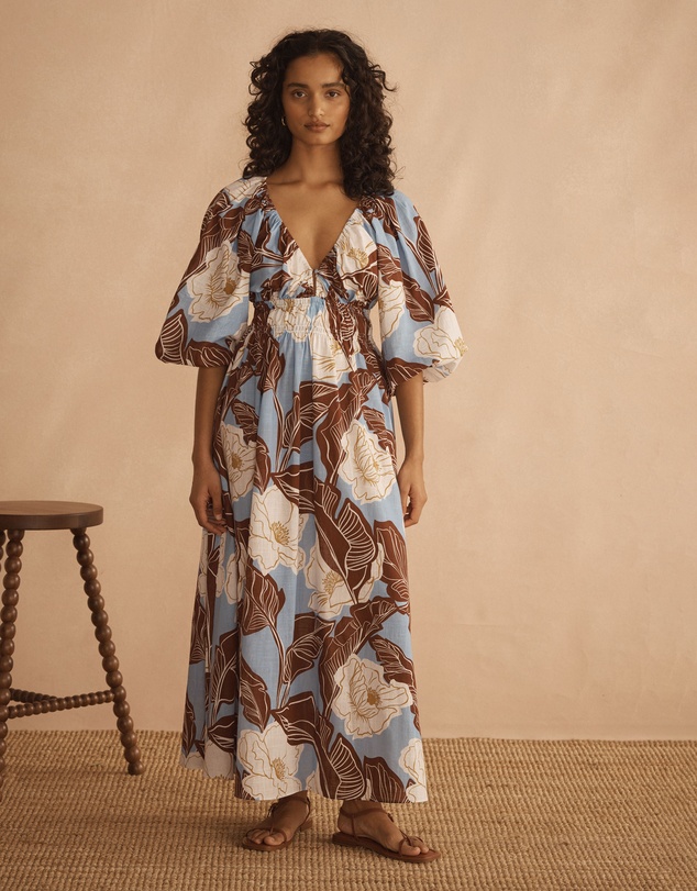 AUR OCEA - Plunge Blouson Dress