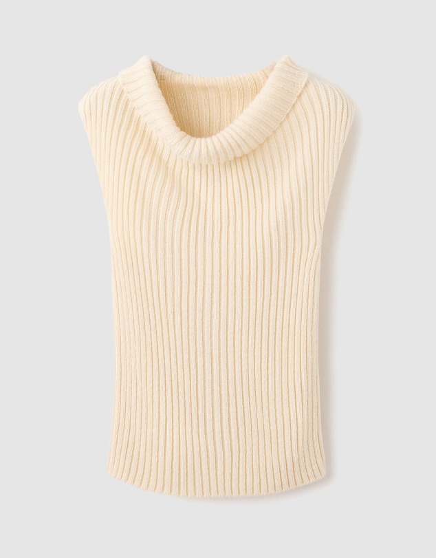 M.N.G - Turtleneck Ribbed Vest