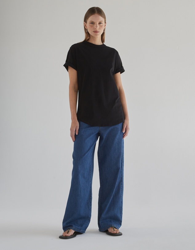 DRICOPER DENIM - Slouchy Black Tee