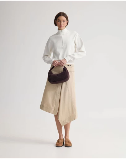 Oxford - Victoria Crop Zip Neck Knit