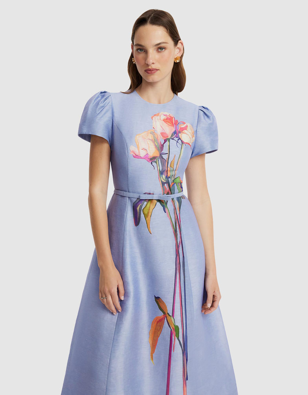 LEO LIN - Marguerite Short Sleeve Midi Dress