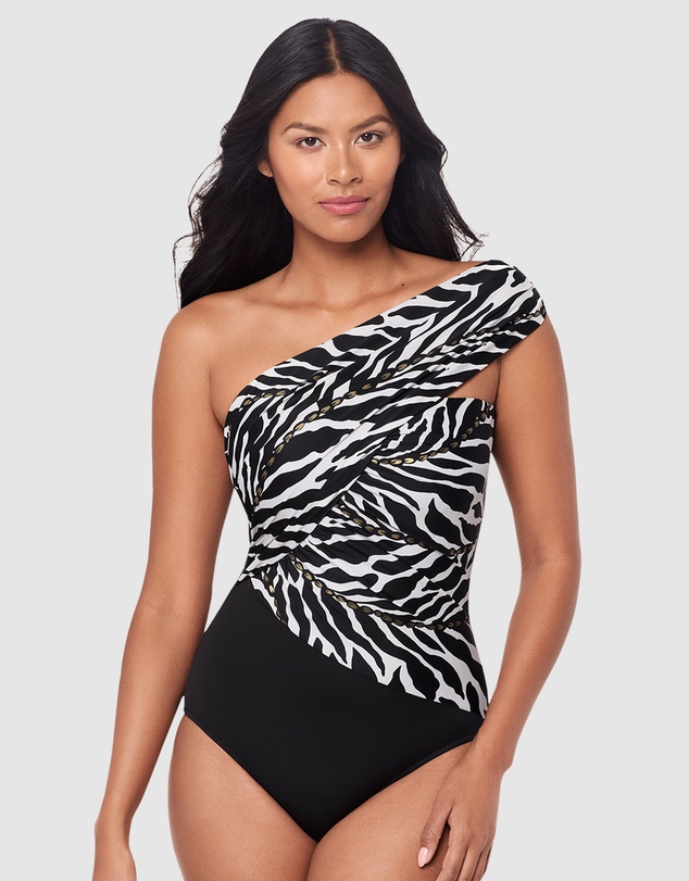 Magicsuit - Sand Tracks Goddess One Shoulder Tummy Control Swimsuit
