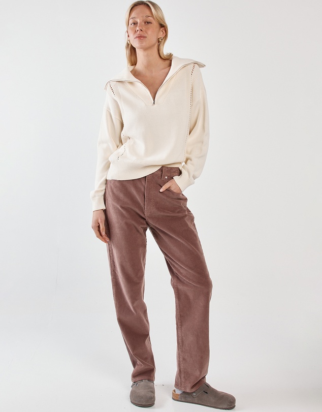 Sass - Esti Pointelle Zip Up Knit