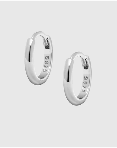 Nialaya Jewellery - Sterling Silver Hoop Earrings