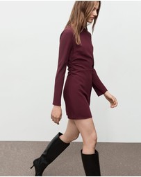 M.N.G - Boat-Neck Ruched Dress