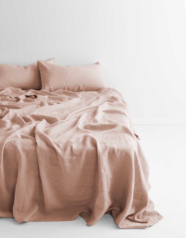 Aura Home - Emile Linen Flat Sheet