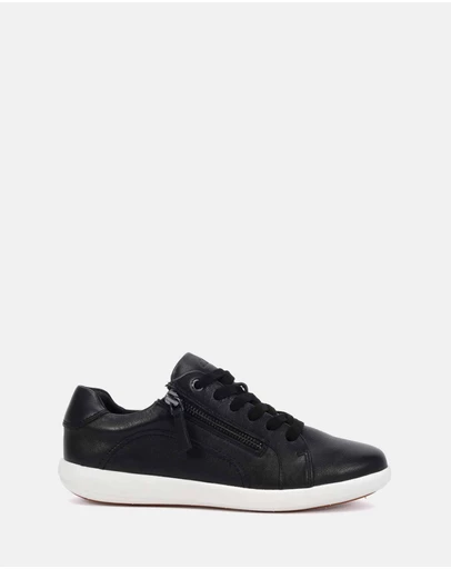 Clarks - Burrow Black-White Sole