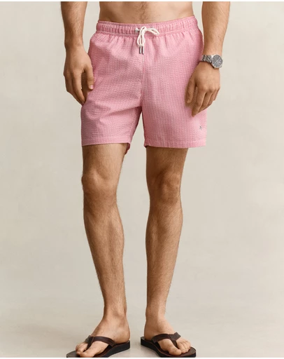 Gant - Striped Seersucker Swim Shorts