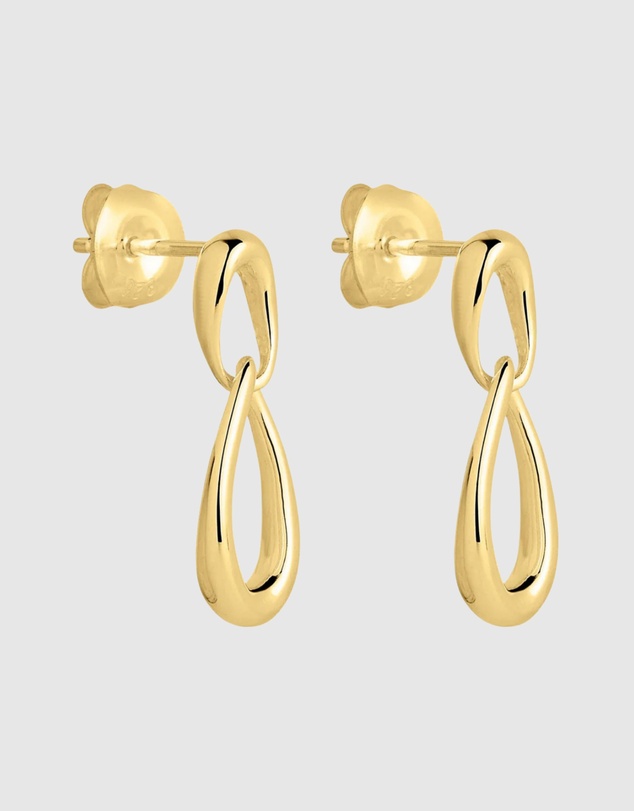 Najo - Vivante Yellow Gold Petite Earrings