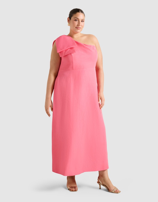 Forever New Curve - Danni Curve Asymmetrical Bow Midi Dress