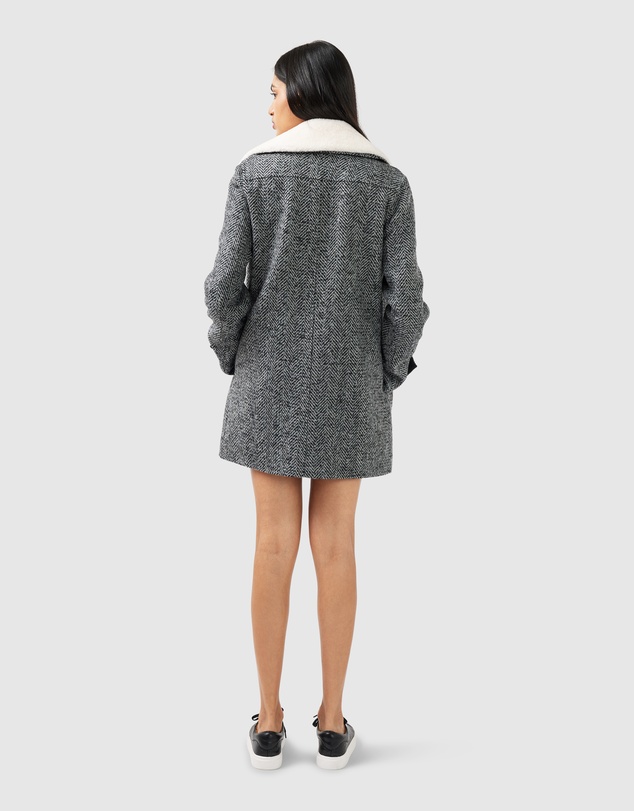 Belle & Bloom - Liberty Sherpa Collar Wool Blend Coat