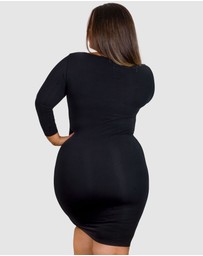 B Free Intimate Apparel - Plus Size Bamboo 3/4 Sleeve Dress