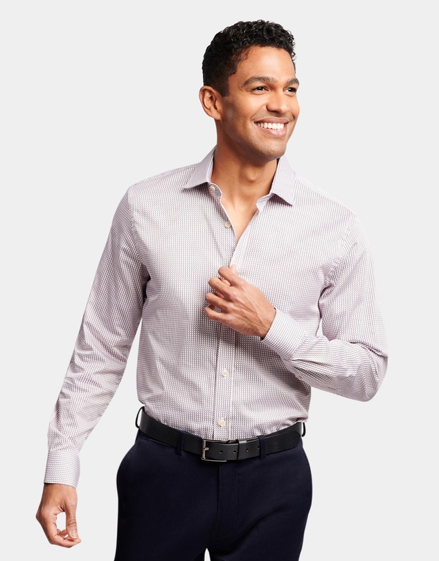 Brooksfield - Geo Print Slim Fit Dress Shirt