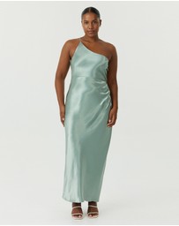 Third Form - Satin Gather One Shoulder Dress