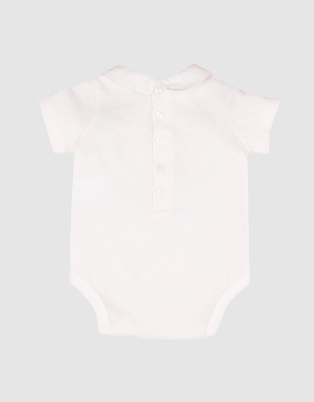 Bebe by Minihaha - Evan Embroidered Collared Bodysuit - Babies