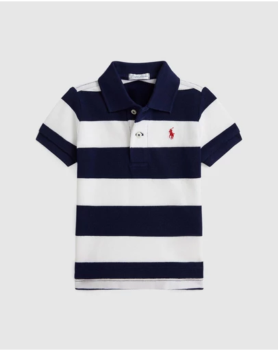 Polo Ralph Lauren - Striped Cotton Mesh Polo Shirt - Babies