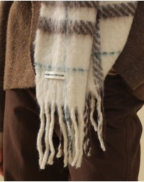 Morgan & Taylor - Hallie Scarf in Beige & Brown Check