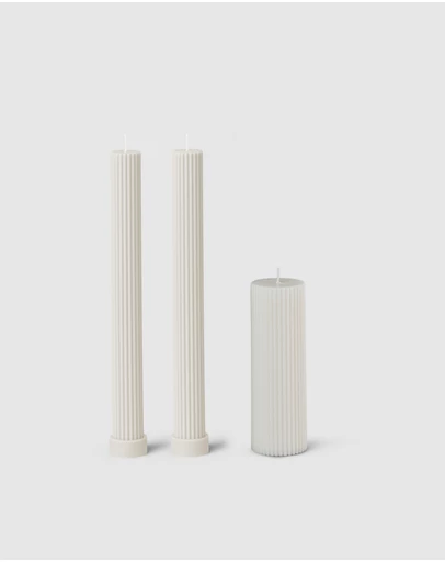 Black Blaze - Column Pillar Candle Combo