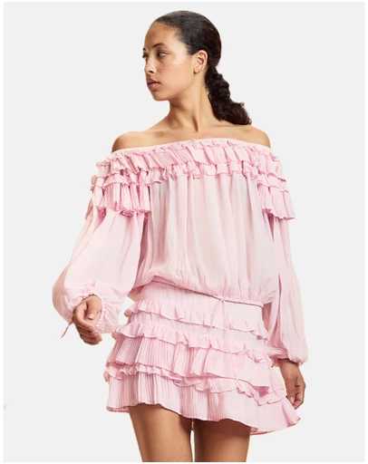 Cynthia Rowley - Ruffle Pleated Micro Skirt