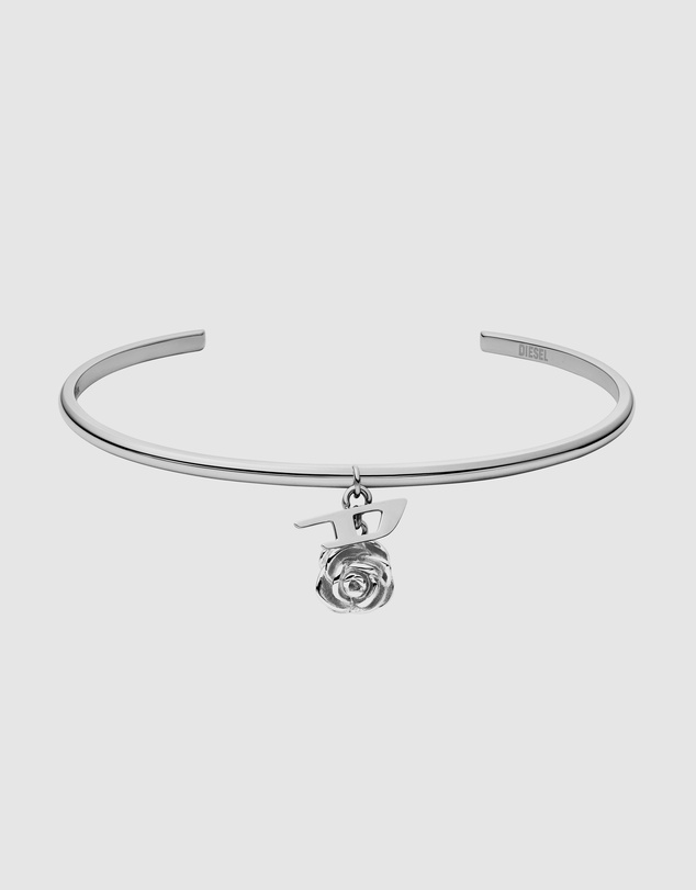 Diesel - D Logo Silver-Tone Bracelet