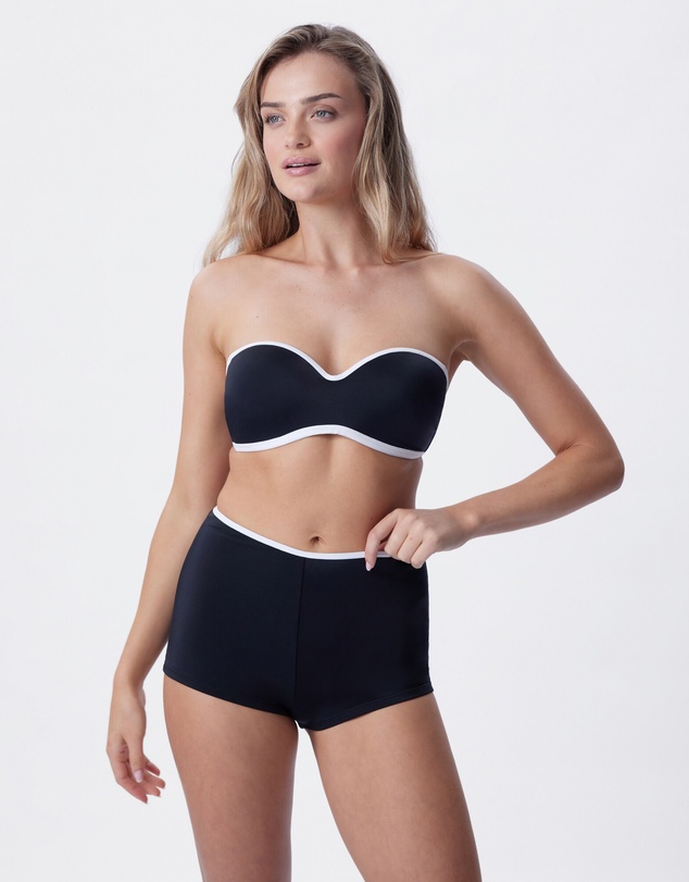 Bras N Things - Skye Shortie Bikini Bottom - Black