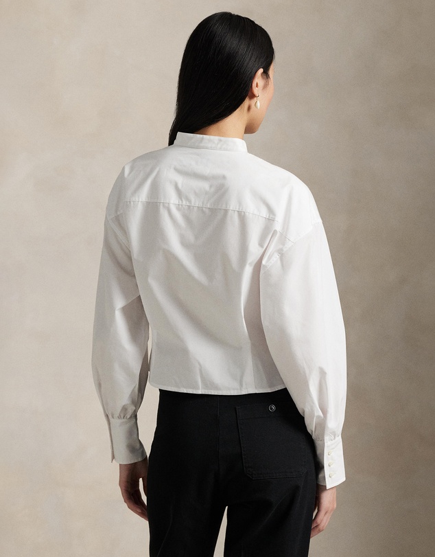 Polo Ralph Lauren - Cropped Cotton Poplin Tuxedo Shirt