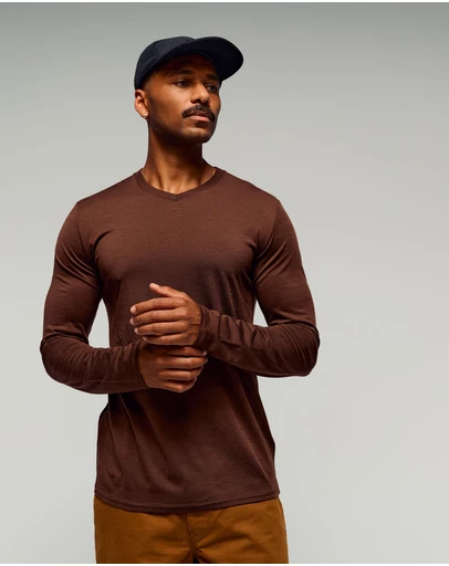 Kathmandu - 100% Merino Long Sleeve V-Top